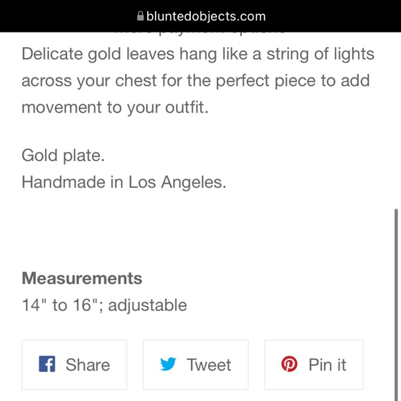 NWOT Blunted Objects Gold flicker weed leaf cannabis charm necklace - Picture 6 of 6